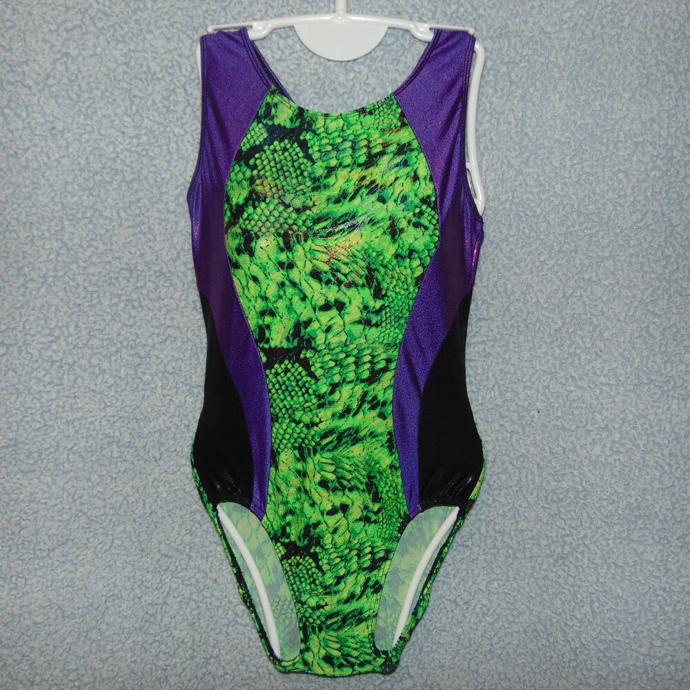 Motionwear Green Fishscales Purple Leotard SA
